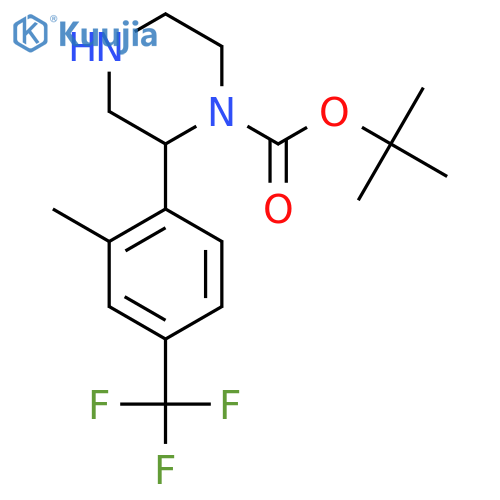 tert-butyl 2-2-methyl-4-(trifluoromethyl)phenylpiperazine-1-carboxylate structure