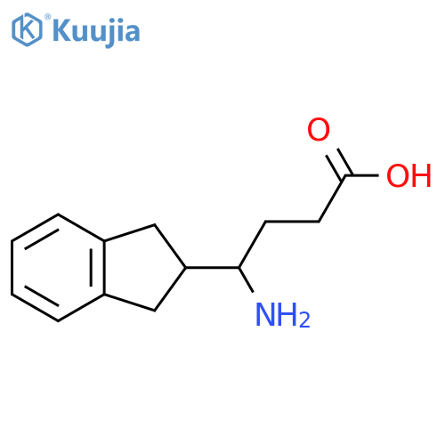 4-amino-4-(2,3-dihydro-1H-inden-2-yl)butanoic acid structure