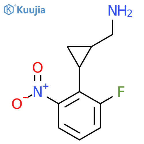 2-(2-fluoro-6-nitrophenyl)cyclopropylmethanamine structure