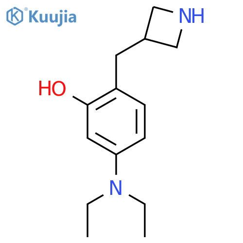 2-(azetidin-3-yl)methyl-5-(diethylamino)phenol structure