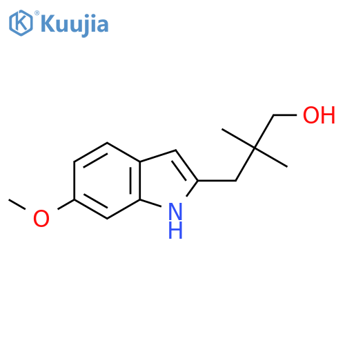 3-(6-methoxy-1H-indol-2-yl)-2,2-dimethylpropan-1-ol structure