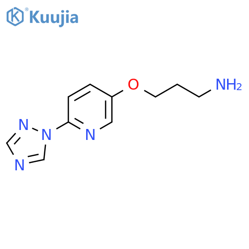 3-{6-(1H-1,2,4-triazol-1-yl)pyridin-3-yloxy}propan-1-amine structure