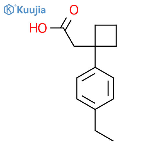 2-1-(4-ethylphenyl)cyclobutylacetic acid structure