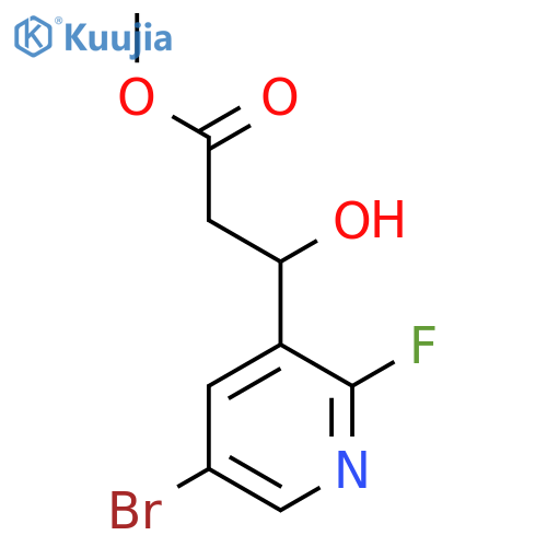 methyl 3-(5-bromo-2-fluoropyridin-3-yl)-3-hydroxypropanoate structure