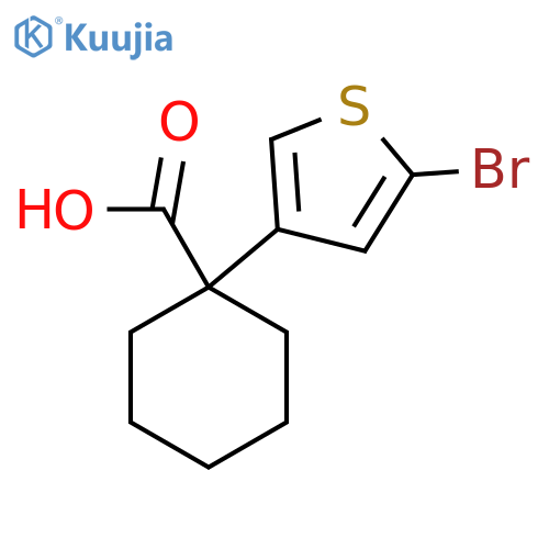 1-(5-bromothiophen-3-yl)cyclohexane-1-carboxylic acid structure