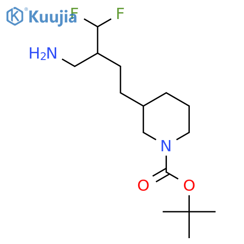 tert-butyl 3-4-amino-3-(difluoromethyl)butylpiperidine-1-carboxylate structure