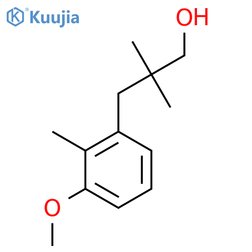 3-(3-methoxy-2-methylphenyl)-2,2-dimethylpropan-1-ol structure