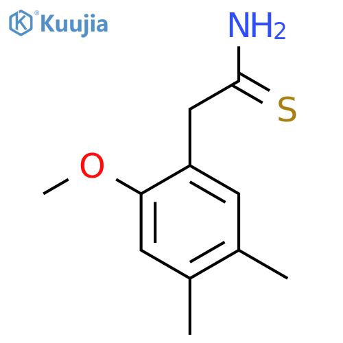 2-(2-methoxy-4,5-dimethylphenyl)ethanethioamide structure