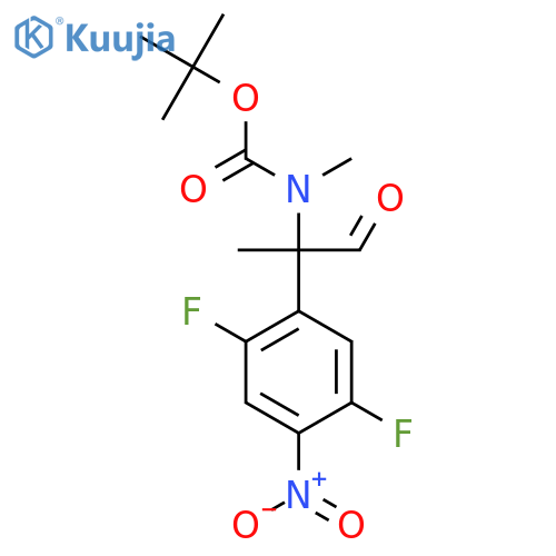 tert-butyl N-2-(2,5-difluoro-4-nitrophenyl)-1-oxopropan-2-yl-N-methylcarbamate structure