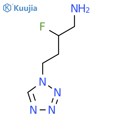 2-fluoro-4-(1H-1,2,3,4-tetrazol-1-yl)butan-1-amine structure
