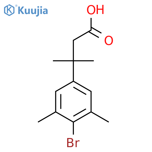 3-(4-bromo-3,5-dimethylphenyl)-3-methylbutanoic acid structure