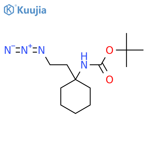 tert-butyl N-1-(2-azidoethyl)cyclohexylcarbamate structure