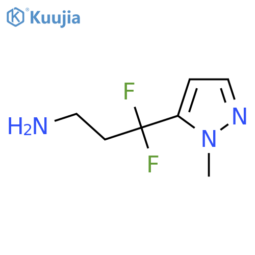 3,3-difluoro-3-(1-methyl-1H-pyrazol-5-yl)propan-1-amine structure