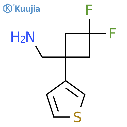 3,3-difluoro-1-(thiophen-3-yl)cyclobutylmethanamine structure