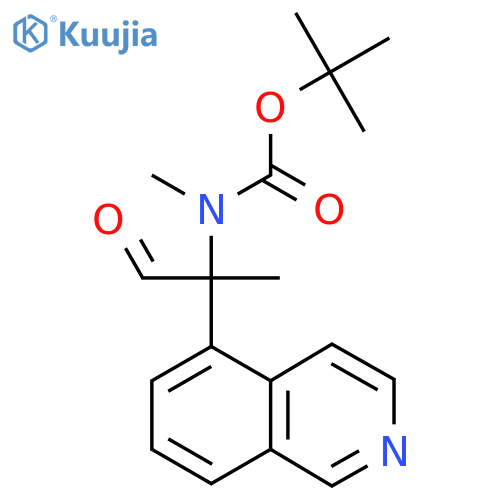 tert-butyl N-2-(isoquinolin-5-yl)-1-oxopropan-2-yl-N-methylcarbamate structure