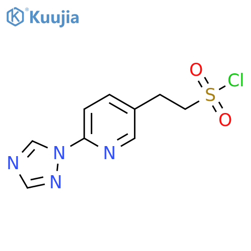 2-6-(1H-1,2,4-triazol-1-yl)pyridin-3-ylethane-1-sulfonyl chloride structure