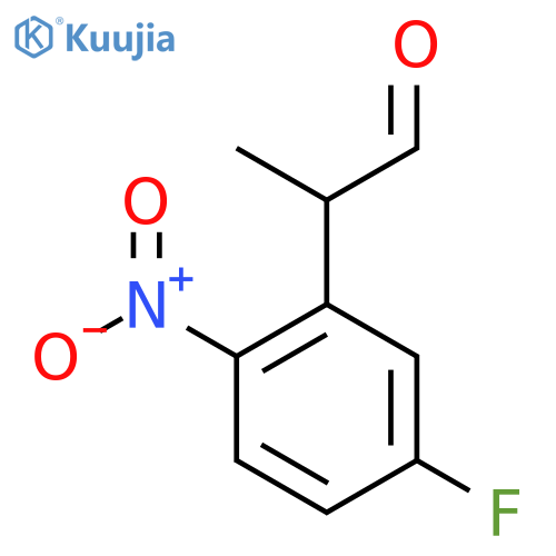 2-(5-fluoro-2-nitrophenyl)propanal structure