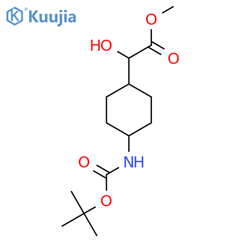 methyl 2-(4-{(tert-butoxy)carbonylamino}cyclohexyl)-2-hydroxyacetate structure