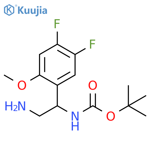 tert-butyl N-2-amino-1-(4,5-difluoro-2-methoxyphenyl)ethylcarbamate structure