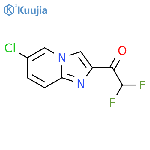 1-{6-chloroimidazo1,2-apyridin-2-yl}-2,2-difluoroethan-1-one structure