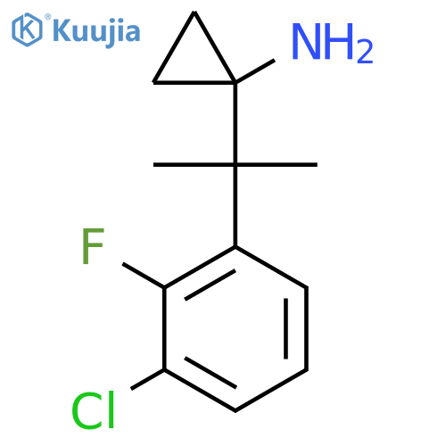 1-2-(3-chloro-2-fluorophenyl)propan-2-ylcyclopropan-1-amine structure