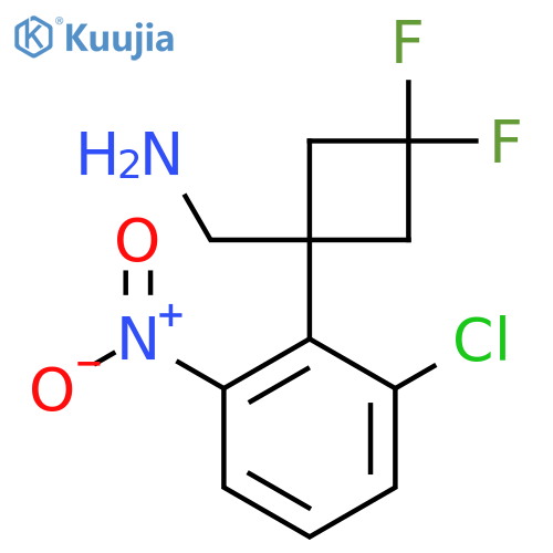 1-(2-chloro-6-nitrophenyl)-3,3-difluorocyclobutylmethanamine structure
