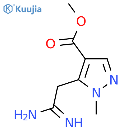 methyl 5-(carbamimidoylmethyl)-1-methyl-1H-pyrazole-4-carboxylate structure
