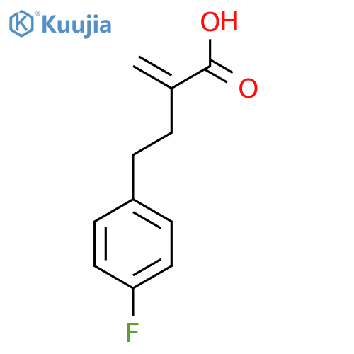 4-(4-fluorophenyl)-2-methylidenebutanoic acid structure
