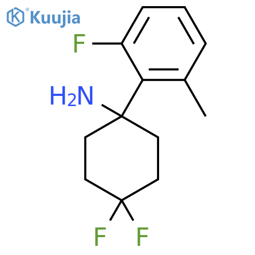 4,4-difluoro-1-(2-fluoro-6-methylphenyl)cyclohexan-1-amine structure