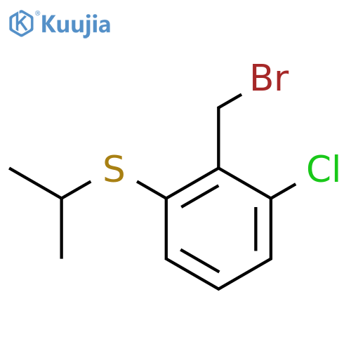 2-(bromomethyl)-1-chloro-3-(propan-2-ylsulfanyl)benzene structure