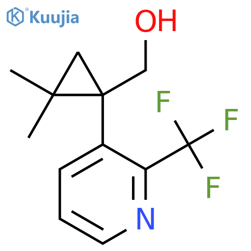 {2,2-dimethyl-1-2-(trifluoromethyl)pyridin-3-ylcyclopropyl}methanol structure