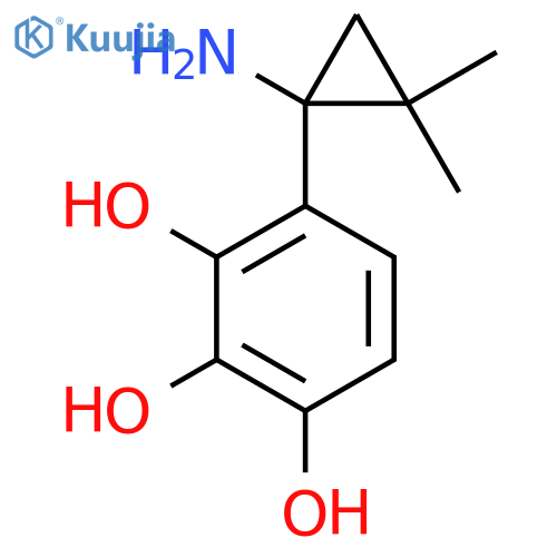 4-(1-amino-2,2-dimethylcyclopropyl)benzene-1,2,3-triol structure