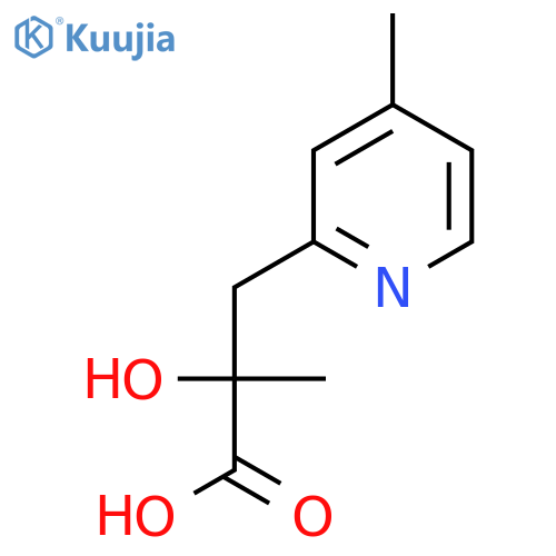 2-hydroxy-2-methyl-3-(4-methylpyridin-2-yl)propanoic acid structure