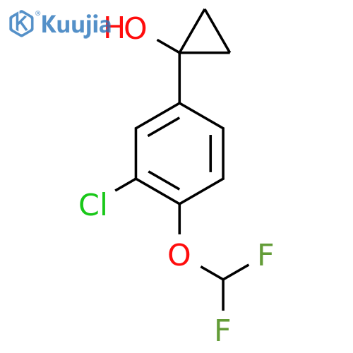 1-3-chloro-4-(difluoromethoxy)phenylcyclopropan-1-ol structure