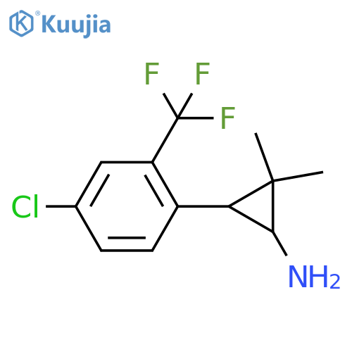 3-4-chloro-2-(trifluoromethyl)phenyl-2,2-dimethylcyclopropan-1-amine structure