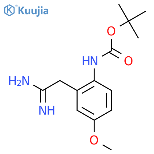 tert-butyl N-2-(carbamimidoylmethyl)-4-methoxyphenylcarbamate structure