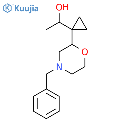 1-1-(4-benzylmorpholin-2-yl)cyclopropylethan-1-ol structure