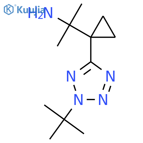 2-1-(2-tert-butyl-2H-1,2,3,4-tetrazol-5-yl)cyclopropylpropan-2-amine structure