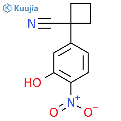 1-(3-Hydroxy-4-nitrophenyl)cyclobutane-1-carbonitrile structure