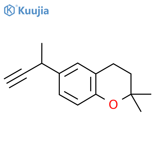 6-(but-3-yn-2-yl)-2,2-dimethyl-3,4-dihydro-2H-1-benzopyran structure