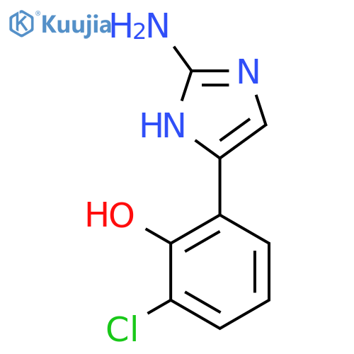 2-(2-amino-1H-imidazol-5-yl)-6-chlorophenol structure