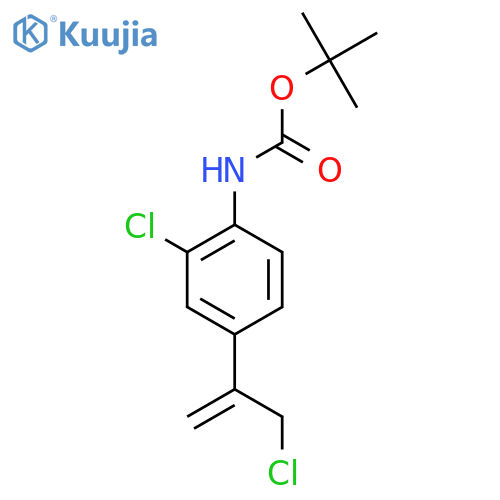 tert-butyl N-2-chloro-4-(3-chloroprop-1-en-2-yl)phenylcarbamate structure