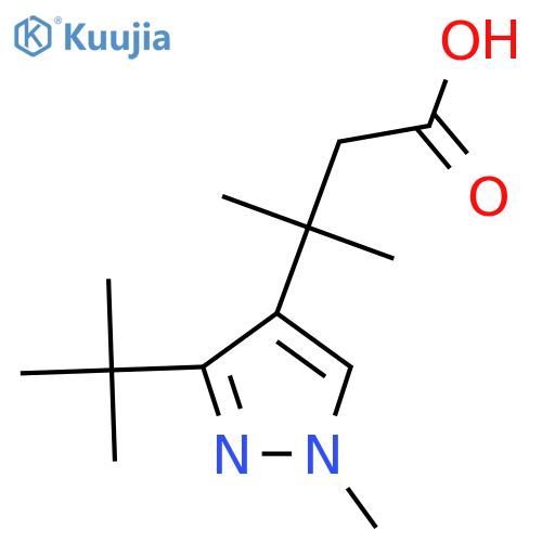 3-(3-tert-butyl-1-methyl-1H-pyrazol-4-yl)-3-methylbutanoic acid structure