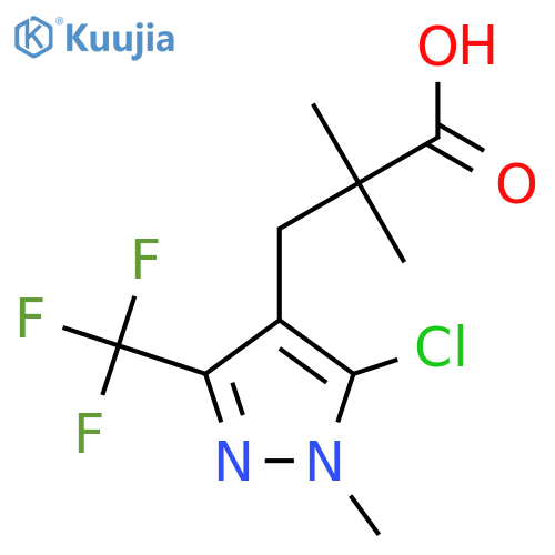 3-5-chloro-1-methyl-3-(trifluoromethyl)-1H-pyrazol-4-yl-2,2-dimethylpropanoic acid structure
