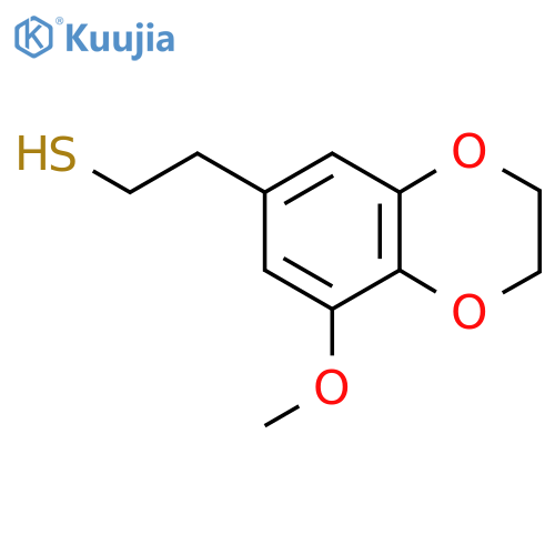 2-(8-methoxy-2,3-dihydro-1,4-benzodioxin-6-yl)ethane-1-thiol structure