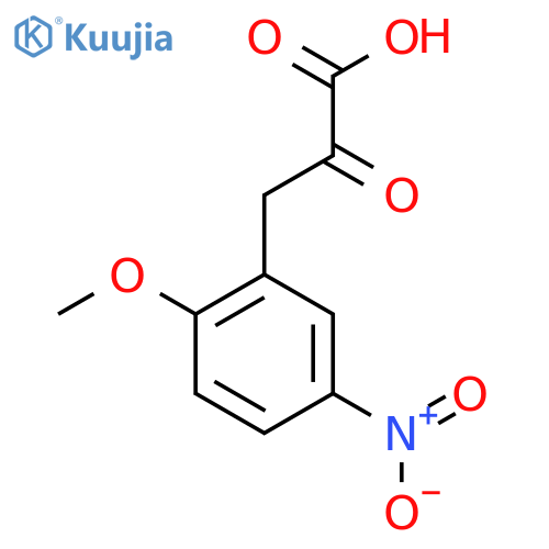 3-(2-methoxy-5-nitrophenyl)-2-oxopropanoic acid structure