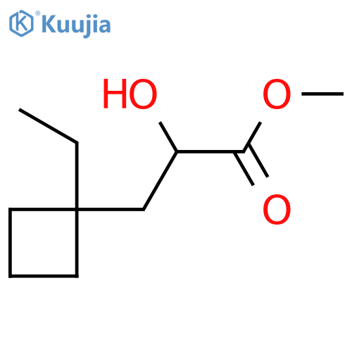 methyl 3-(1-ethylcyclobutyl)-2-hydroxypropanoate structure