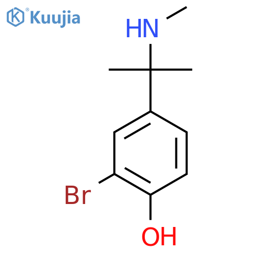 2-bromo-4-2-(methylamino)propan-2-ylphenol structure