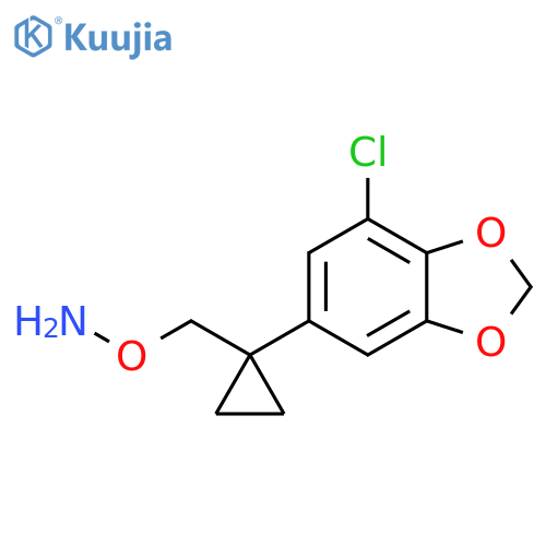 O-{1-(7-chloro-1,3-dioxaindan-5-yl)cyclopropylmethyl}hydroxylamine structure
