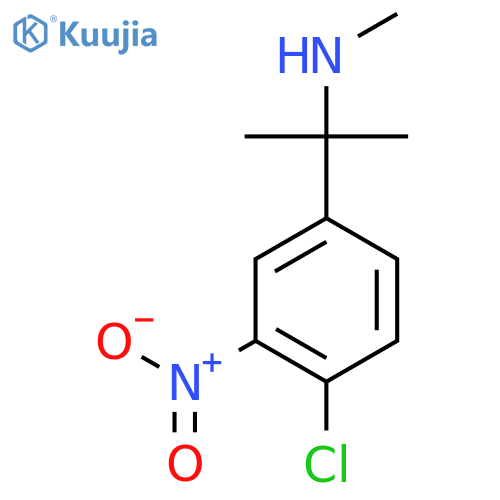 2-(4-chloro-3-nitrophenyl)propan-2-yl(methyl)amine structure